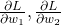  \frac{\partial L}{\partial w_{1}}, \frac{\partial L}{\partial w_{2}}